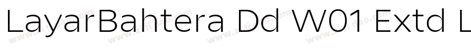 LayarBahtera Dd W01 Extd Light字体转换